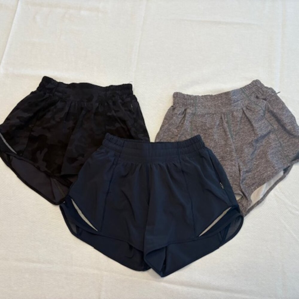 Lululemon Hotty Hot 4" Size 2 Shorts-3 Pairs